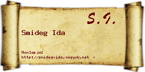 Smideg Ida névjegykártya