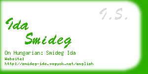 ida smideg business card
